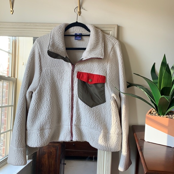 Urban Outfitters Jackets & Blazers - URBAN OUTFITTERS without walls ivory fleece Sherpa jacket (large) ✨